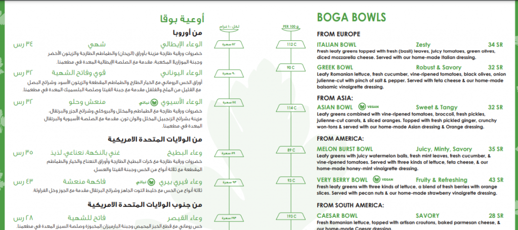 منيو مطعم بوقا جدة بالاسعار 